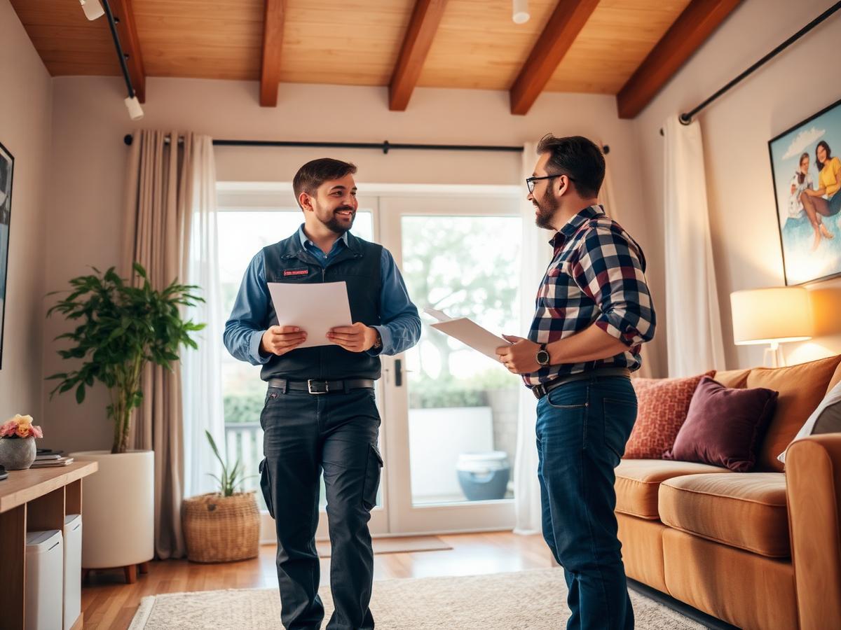 Sheehan's team consulting with a customer